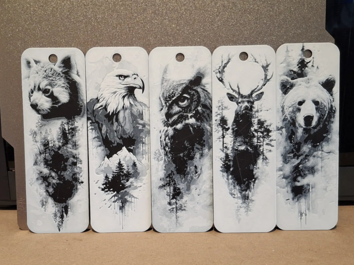 Ensemble de 5 marque-pages animaux de la forêt - Music Print