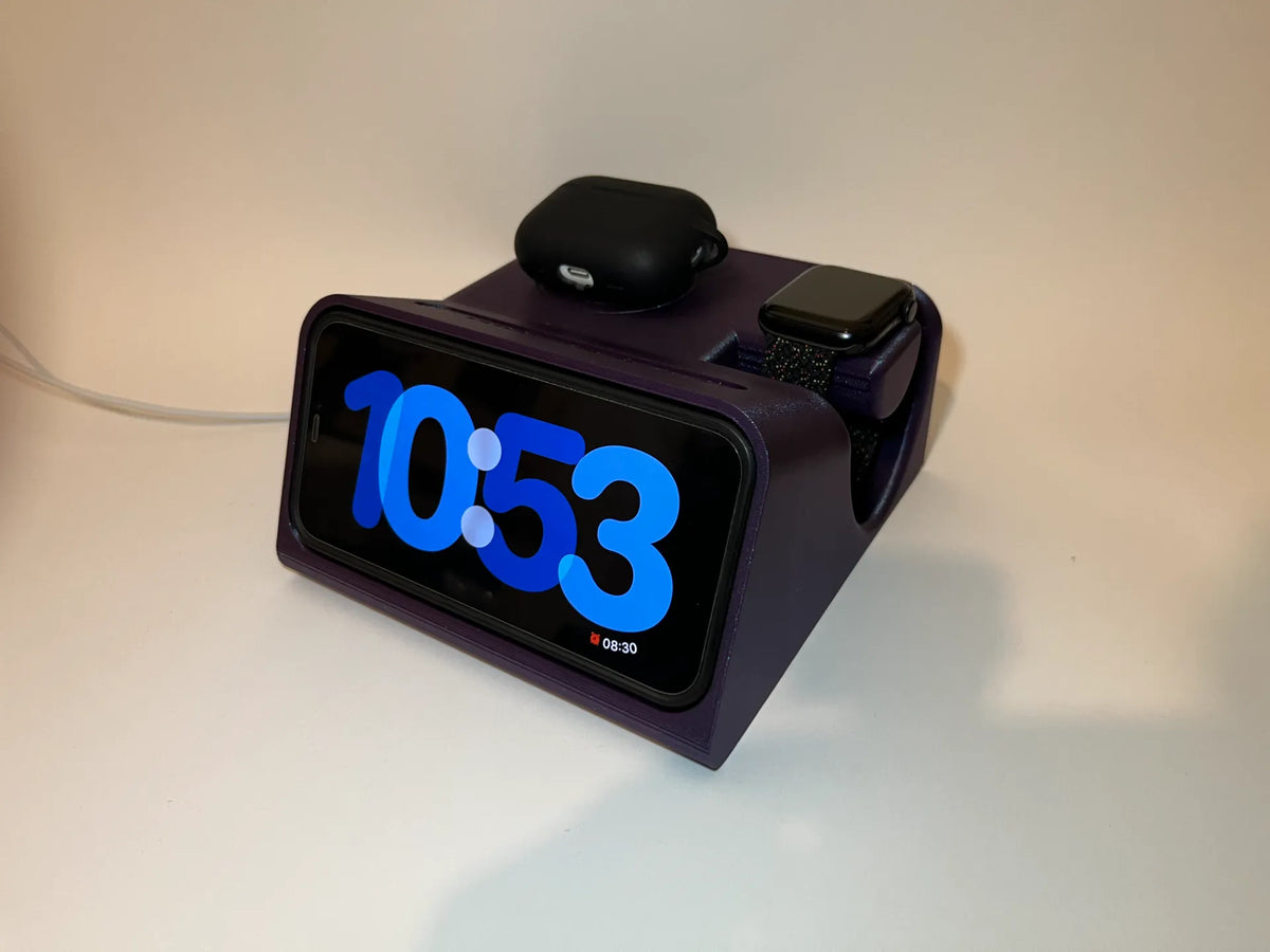 Dock iPhone 12-15, Pro, Apple Watch et AirPods - Tech Print