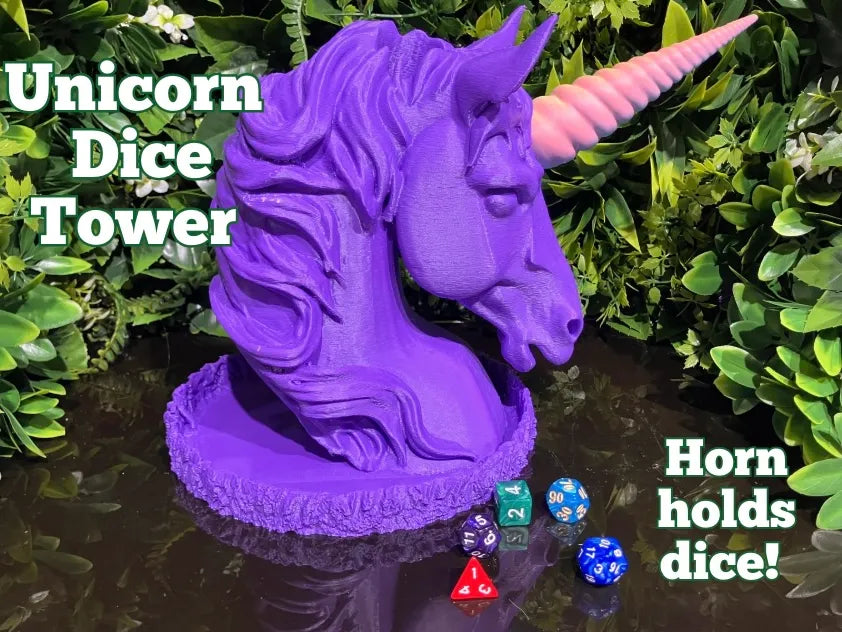 Tour de dés Licorne (avec corne porte-dés) - Jeux Print