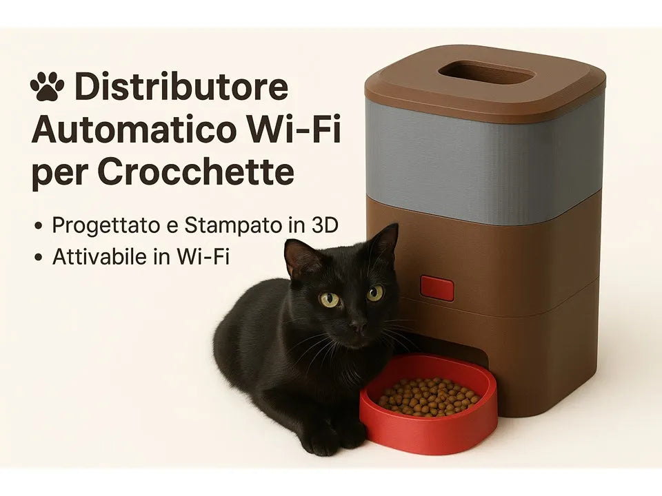 Distributeur automatique de nourriture sèche pour chats/chiens - Pet Print