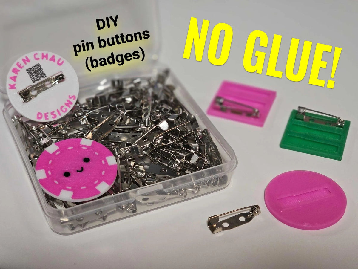 Emplacement de montage pour épingle sans colle – Concevez votre propre badge - Bijoux Print