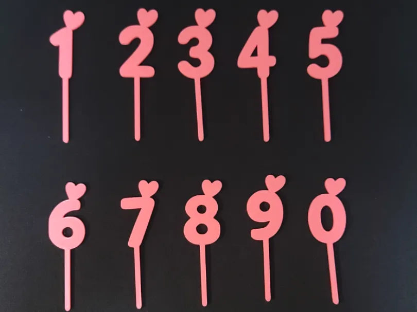 Décor de gâteau numérique avec cœur - Fêtes Print