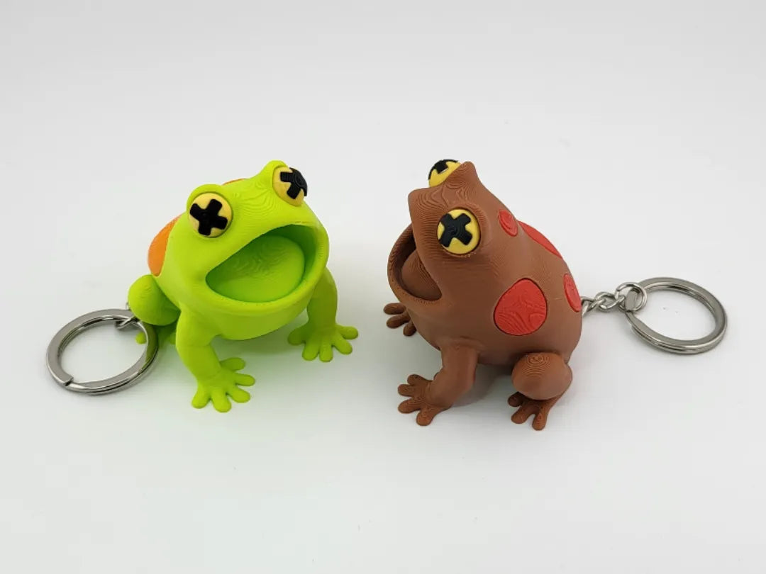 Porte-clés squelette de grenouille kawaii : mignon et effrayant - Figurine Print