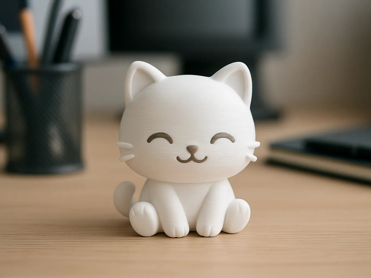 Adorable Figurine de Chat Kawaii de Style Chibi - Figurine Print