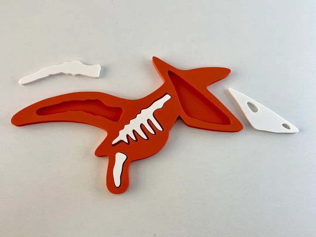 Puzzle d'os de ptérosaure, dinosaure volant - Maquette Print