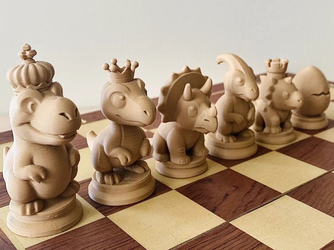 Échecs Dino(Q_Craft) - Maquette Print