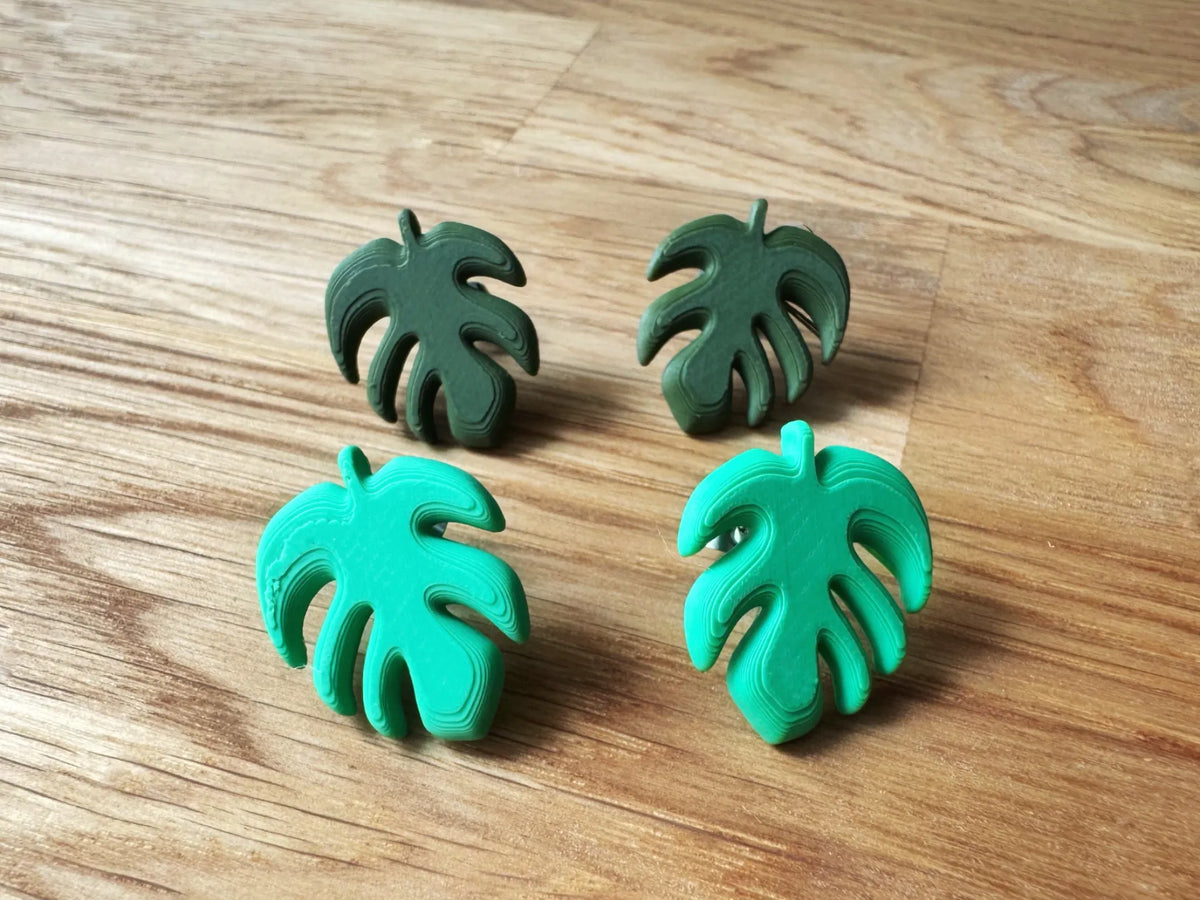 Boucles d'oreilles Monstera – modèle 3 - Bijoux Print