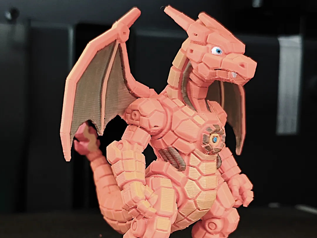 Mecha Dracaufeu - Figurine Print