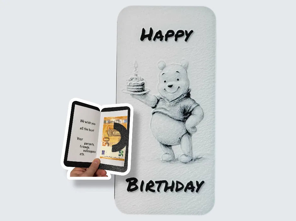 Carte de vœux Anniversaire Winnie l'ourson - Fêtes Print