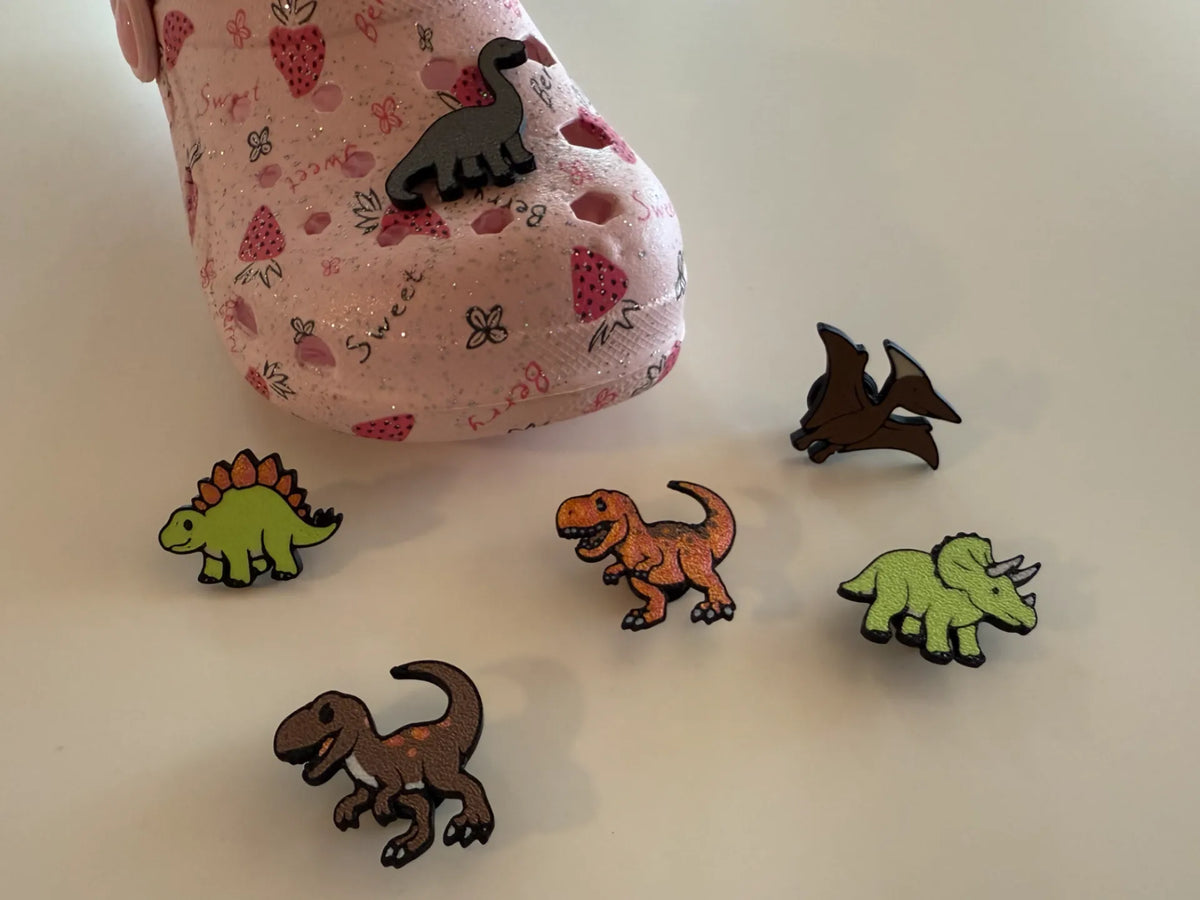 Breloques Dino pour Crocs - Maquette Print