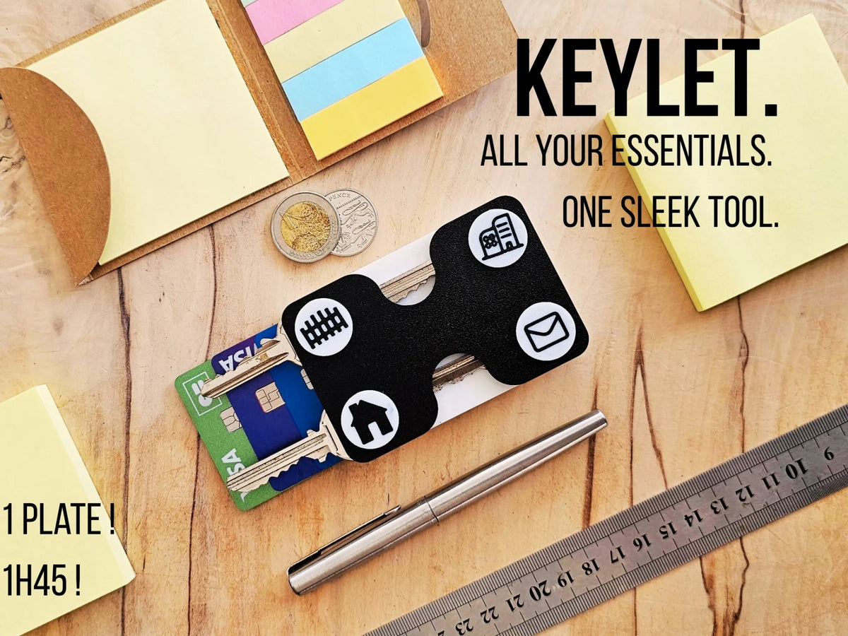 Keylet – Porte-clés et porte-cartes tout-en-un - Voyage Print