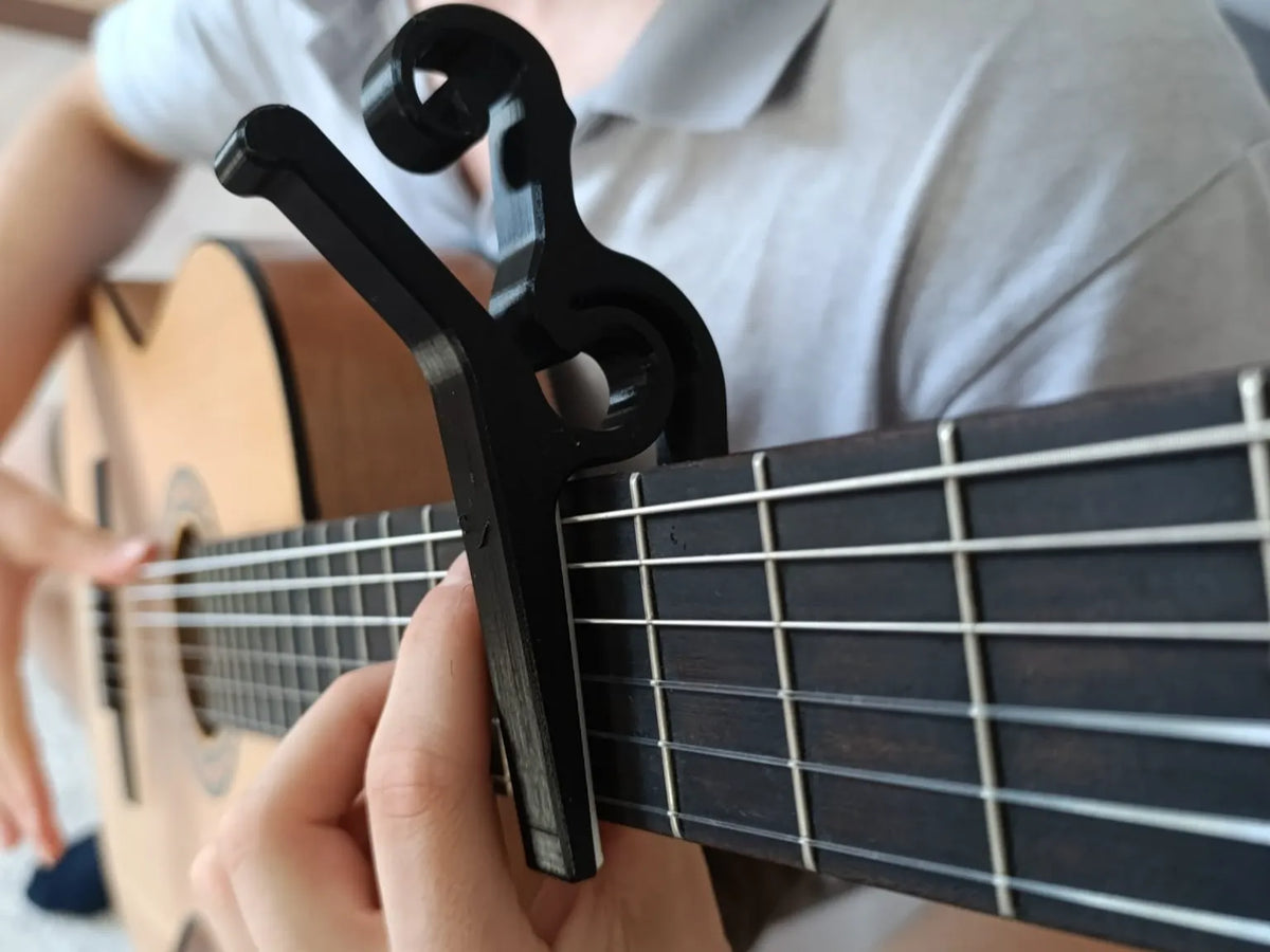 Capodastre de guitare avec extrémité tactile en TPU (Conforme - Music Print