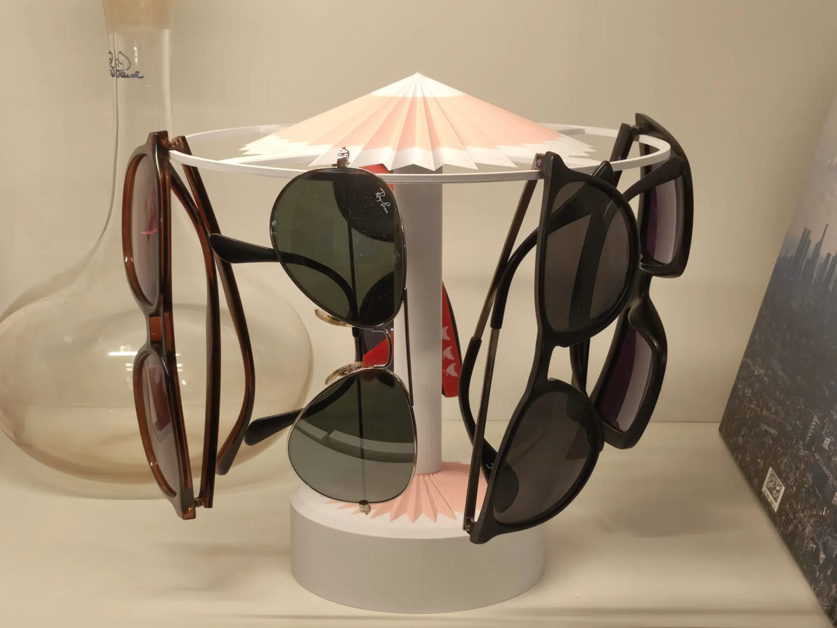 Présentoir rond pour lunettes de soleil et lunettes (12+ Paires) - Bijoux Print