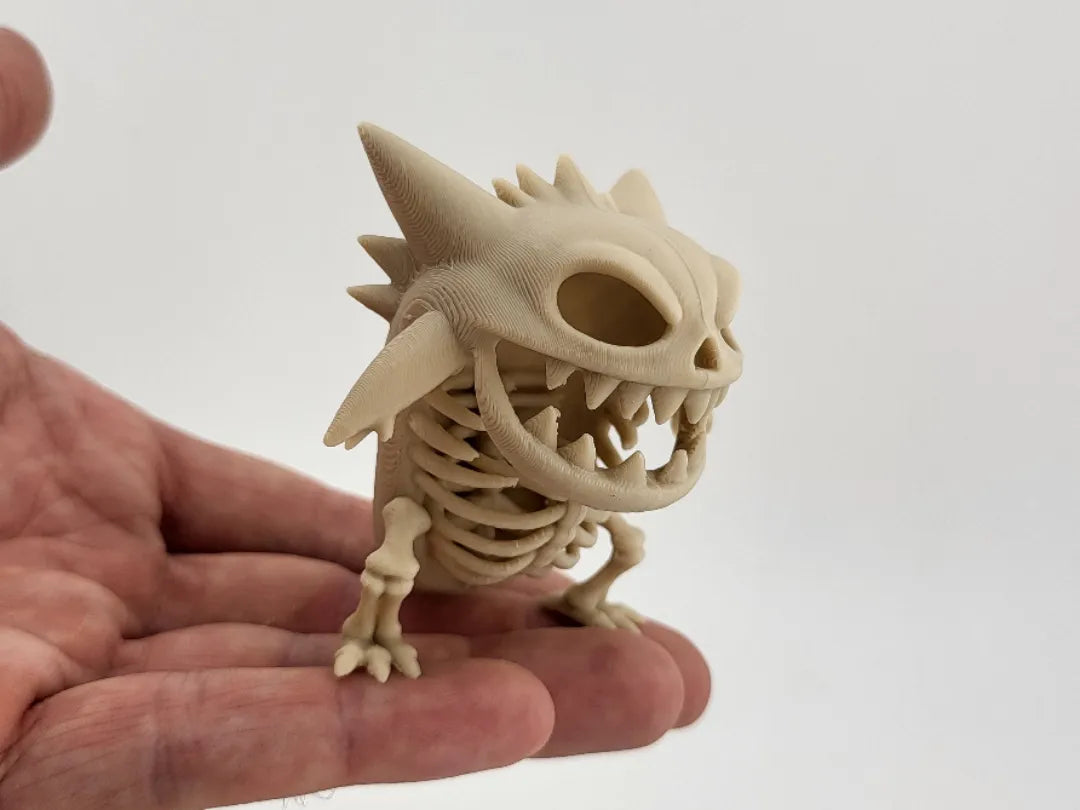 Modèle 3D de squelette de Gengar Figurine Pokémon stylisée - Fêtes Print