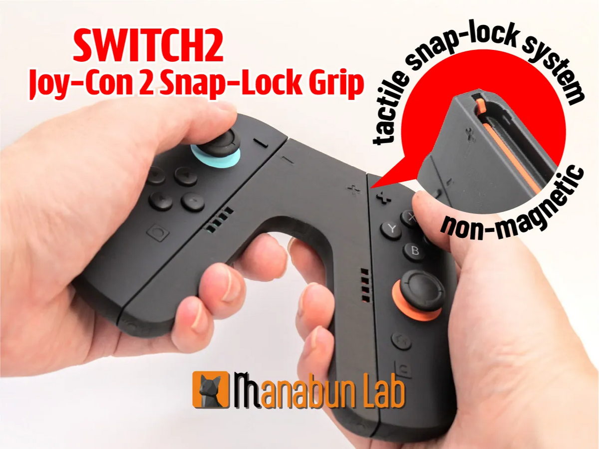 Support ergonomique à encliquetage pour Joy-Con 2 de Nintendo Switch 2 - Jeux Print