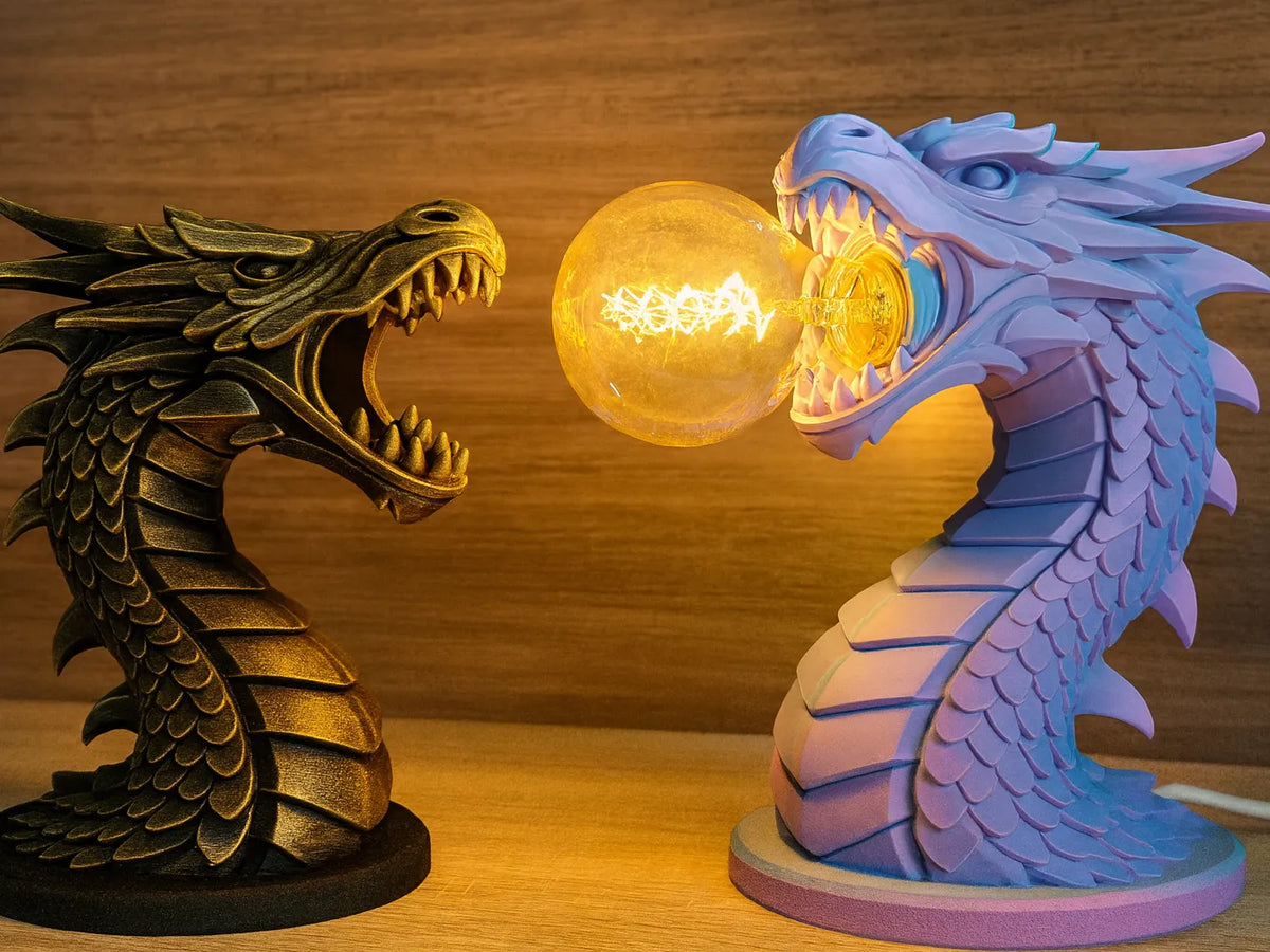 Lampe et Statue Souffle du Dragon - Geek Print