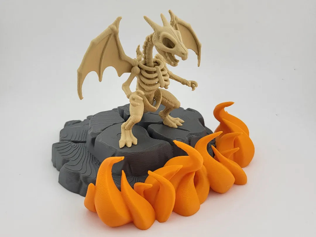 Diorama de figurine squelette articulée de Pokemon Charizard - Figurine Print