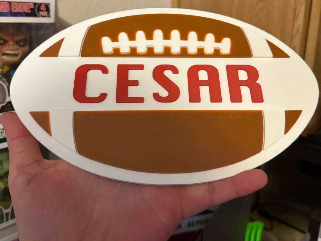 Panneau Personnalisable Nom de Joueur/Équipe de Football - Sport Print