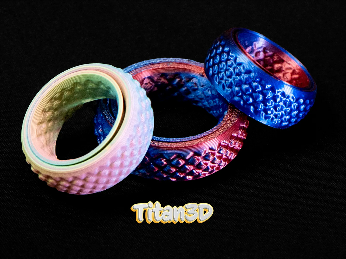 Anneau Anti-Stress Imprimé en Place 3 Tailles - Bijoux Print