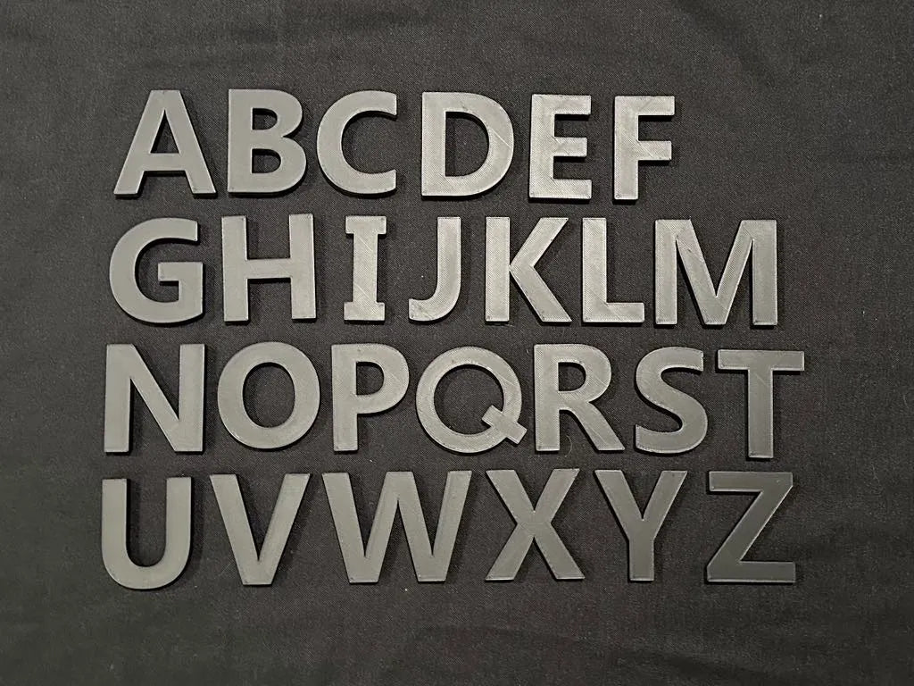 Lettres Murales Alphabet de 5 Pouces - Cintre Intégré - Art Print