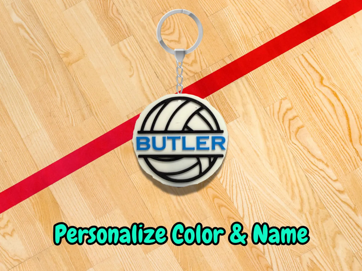Porte-clés pour étiquette de sac de volley-ball - Personnalisable - Sport Print