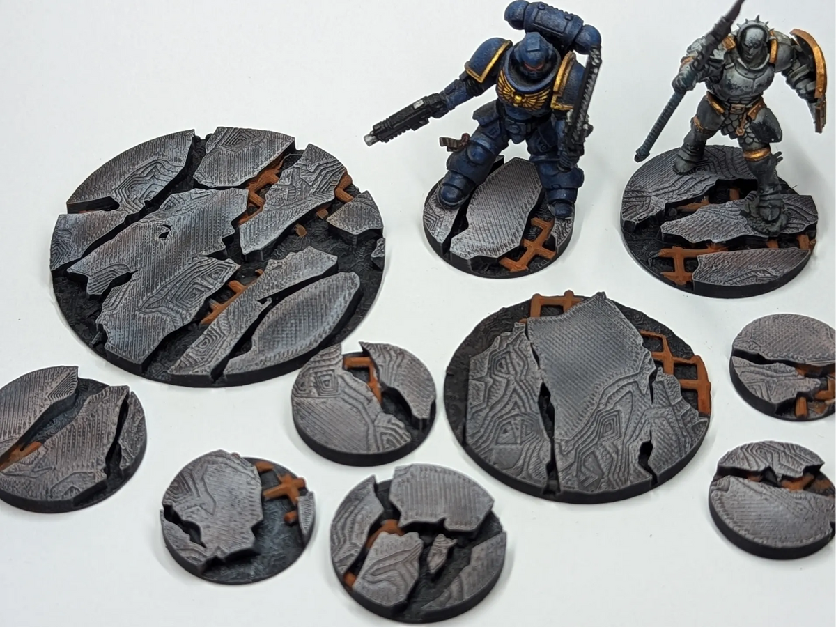 Dessus de base de ruine de ville – plusieurs tailles – Grimdark DnD - Maquette Print
