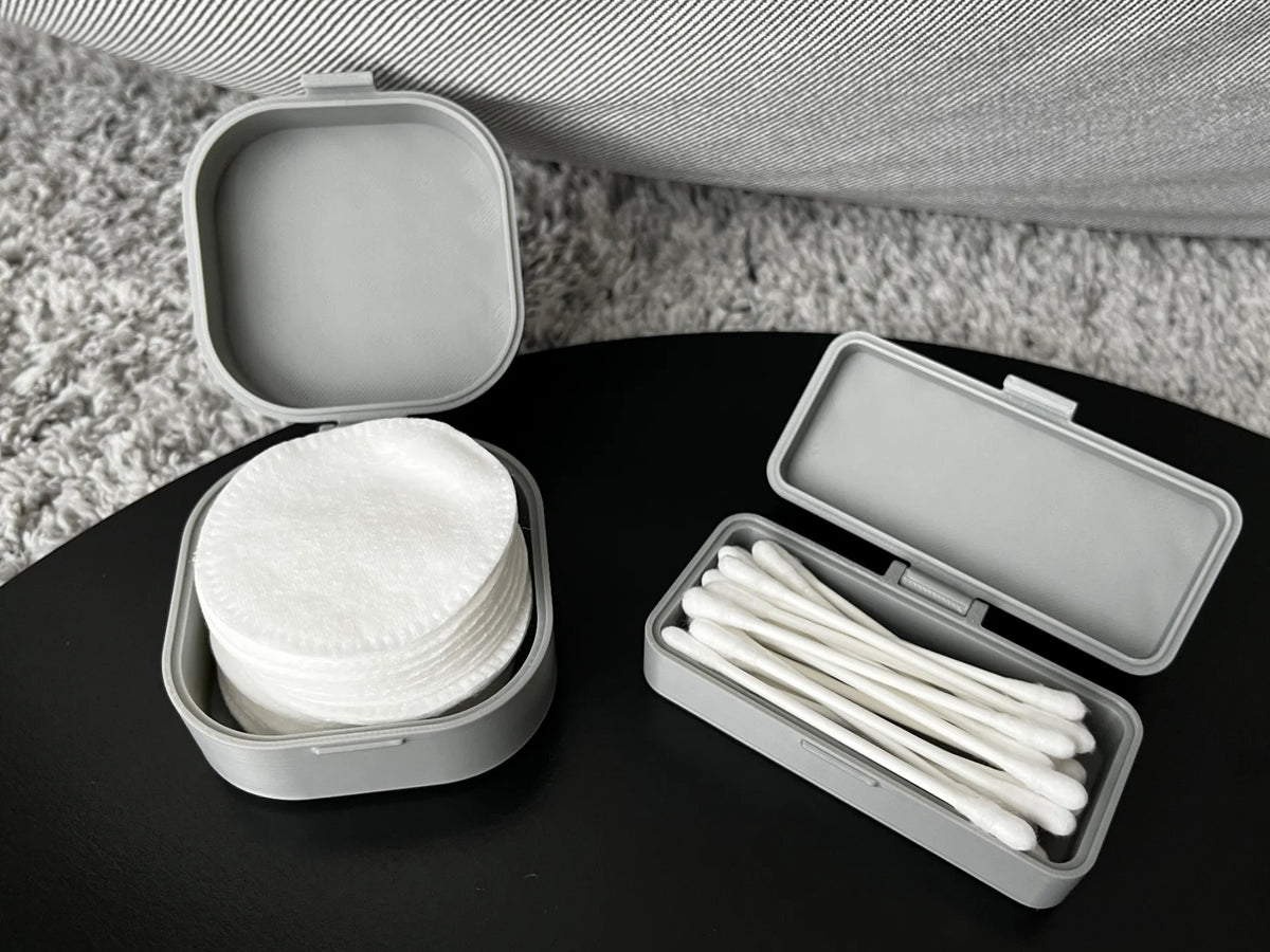 Étui de voyage pour cotons-tiges, tampons de coton - Beauté Print