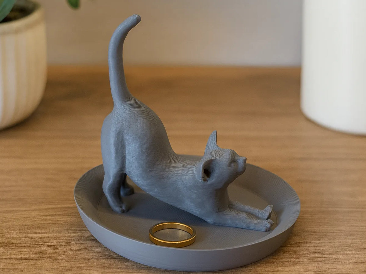 Porte-bagues pour chat — plat — rangement - Bijoux Print
