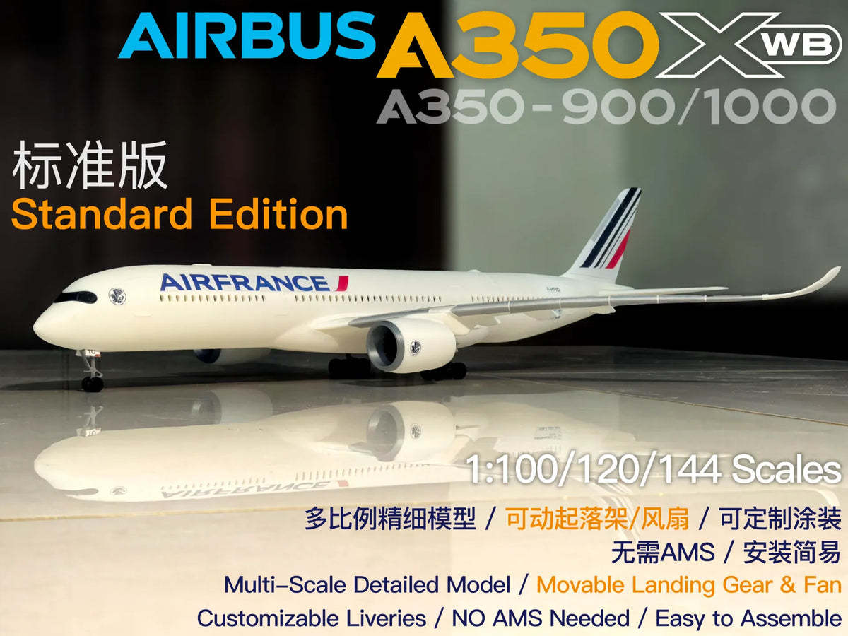 Modèle Airbus A350 — Version standard Échelle 1:100/120/144 - Maquette Print