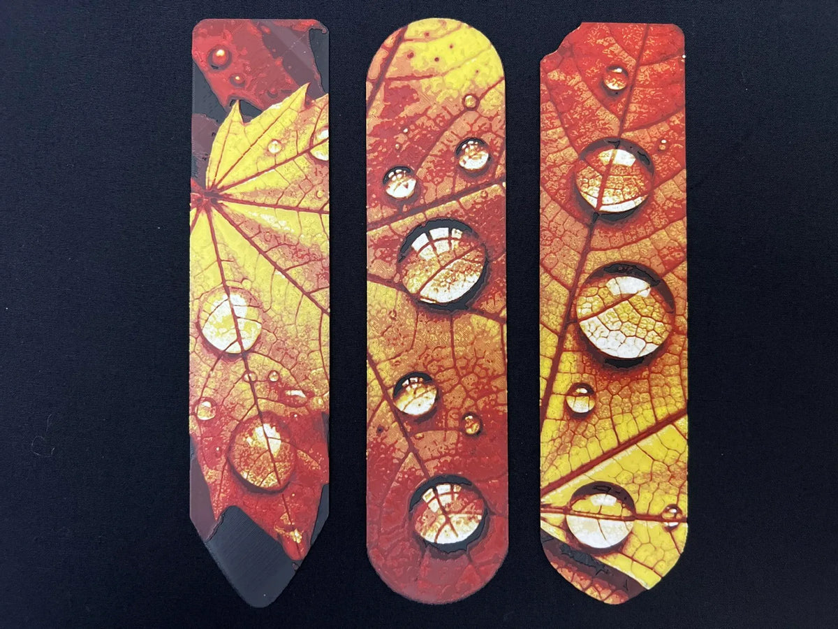 Marque-pages gouttelettes sur feuilles d'automne - Music Print