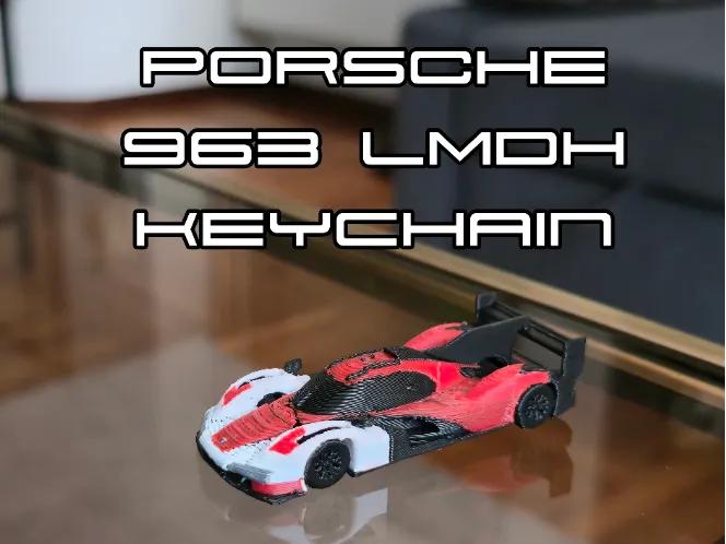 Porte-clés Porsche 963 LMDh (roues fonctionnelles) - Auto Print