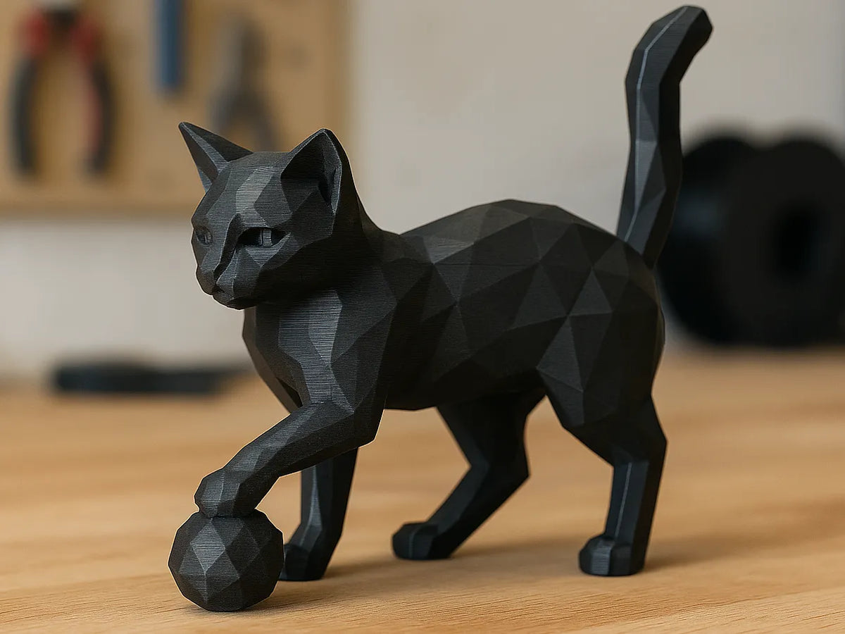 Chat Low Poly - Art Print