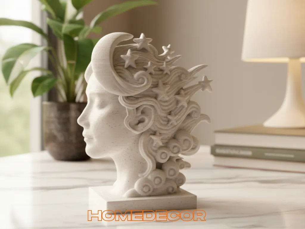 Sculpture de la Muse Naturelle – Statue botanique moderne – modèle 2 - Art Print