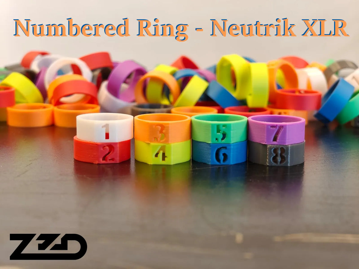 Anneau numéroté pour connecteur XLR Neutrik - Music Print