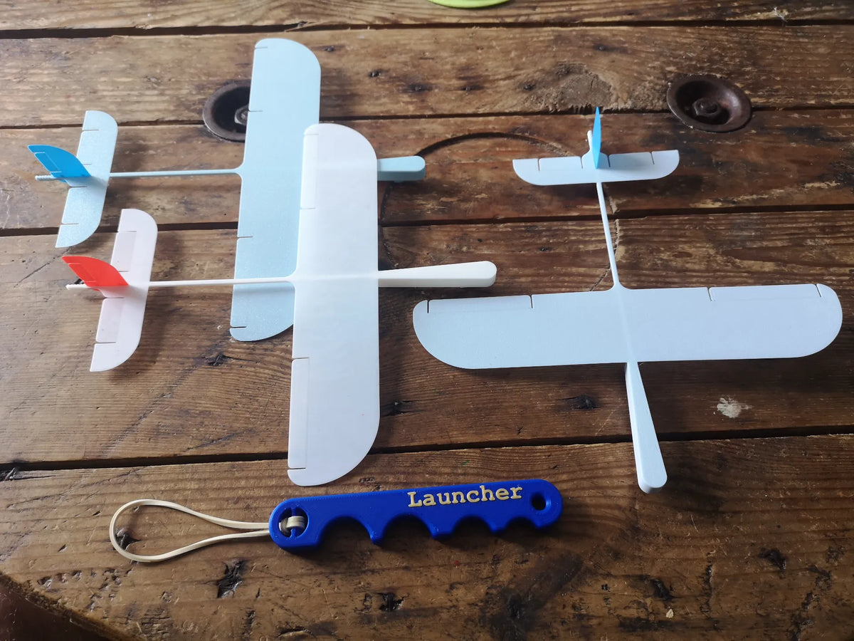 Mini Planeur 0825 + Lanceur - Vol Parfait - Maquette Print