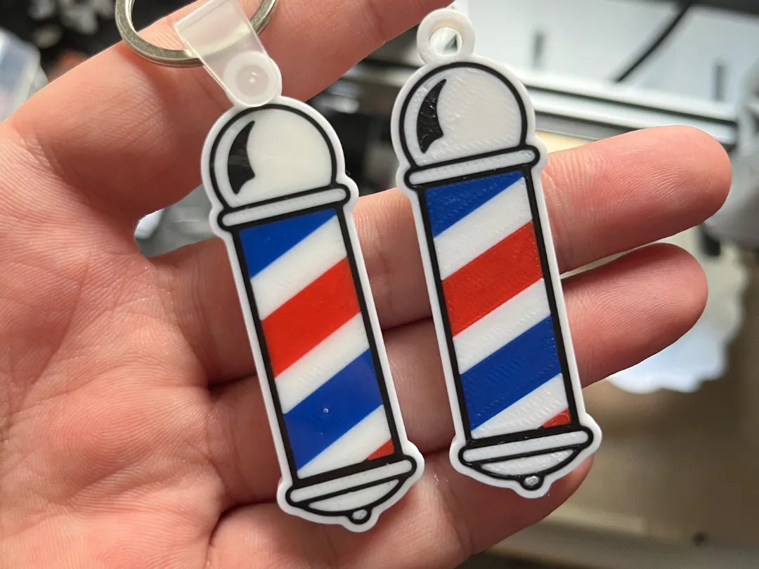 Porte-clés NFC Poteau de Barbier – Deux Tailles - NFC Print