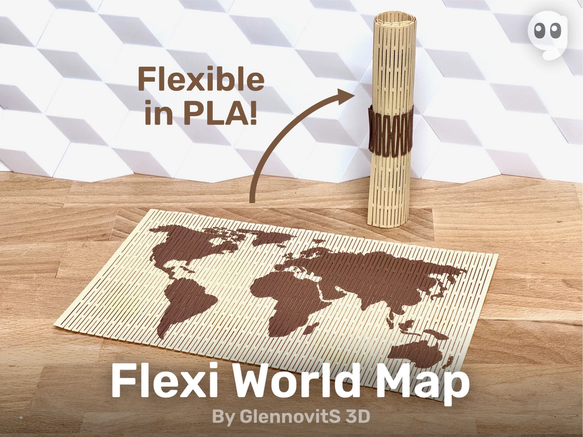 Carte du monde flexible (carte du monde flexible) - Voyage Print