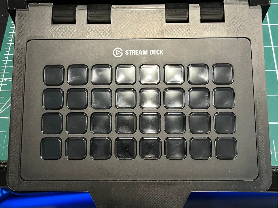 Support coulissant et inclinable sous le bureau pour Stream Deck XL - Tech Print