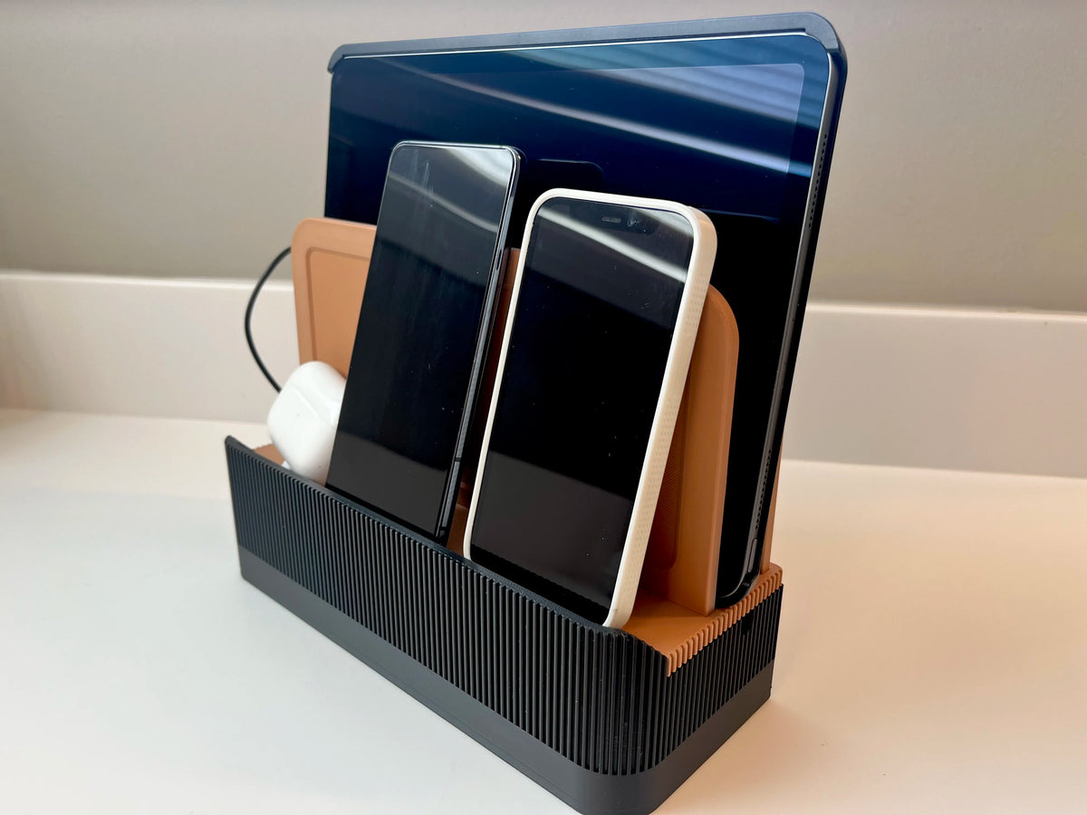 Station de recharge multi-appareils (avec rangement de câbles) - Tech Print