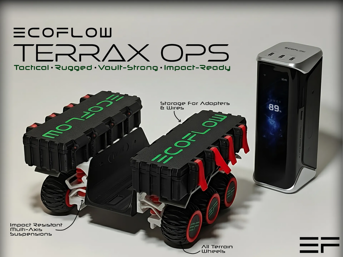 Ecoflow - Étui tactique pour batterie externe avec coffre robuste - Voyage Print