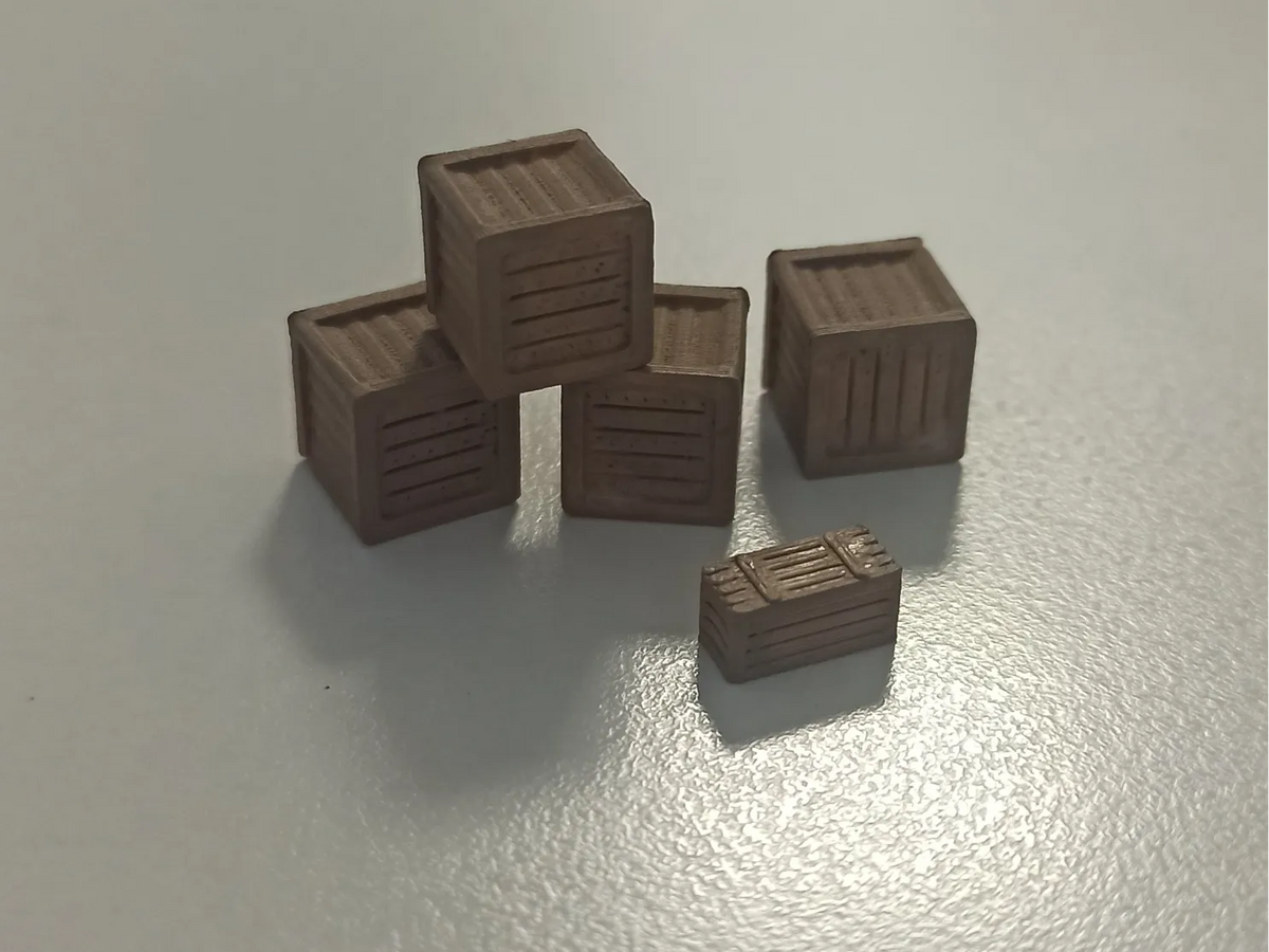 Petite boîte en bois échelle HO 1:87 - Maquette Print