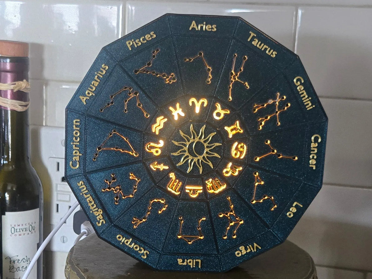 Roue Céleste du Zodiaque Grec / Boîte à Lumière - Art Print