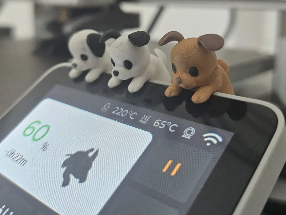 Adorables Chiots Suspendus Compagnons de Bureau - Figurine Print