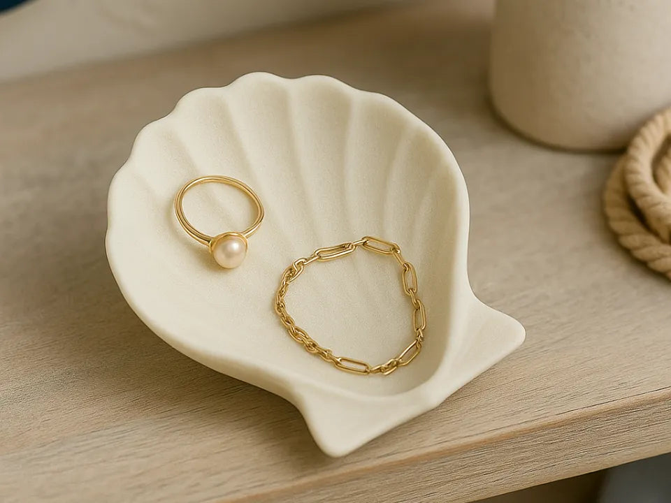 Plateau à bijoux Coquillage côtier pour bagues et bracelets - Bijoux Print