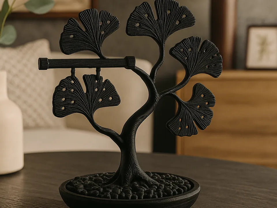 Présentoir à bijoux Arbre de Ginkgo – Organisateur Élégant - Bijoux Print