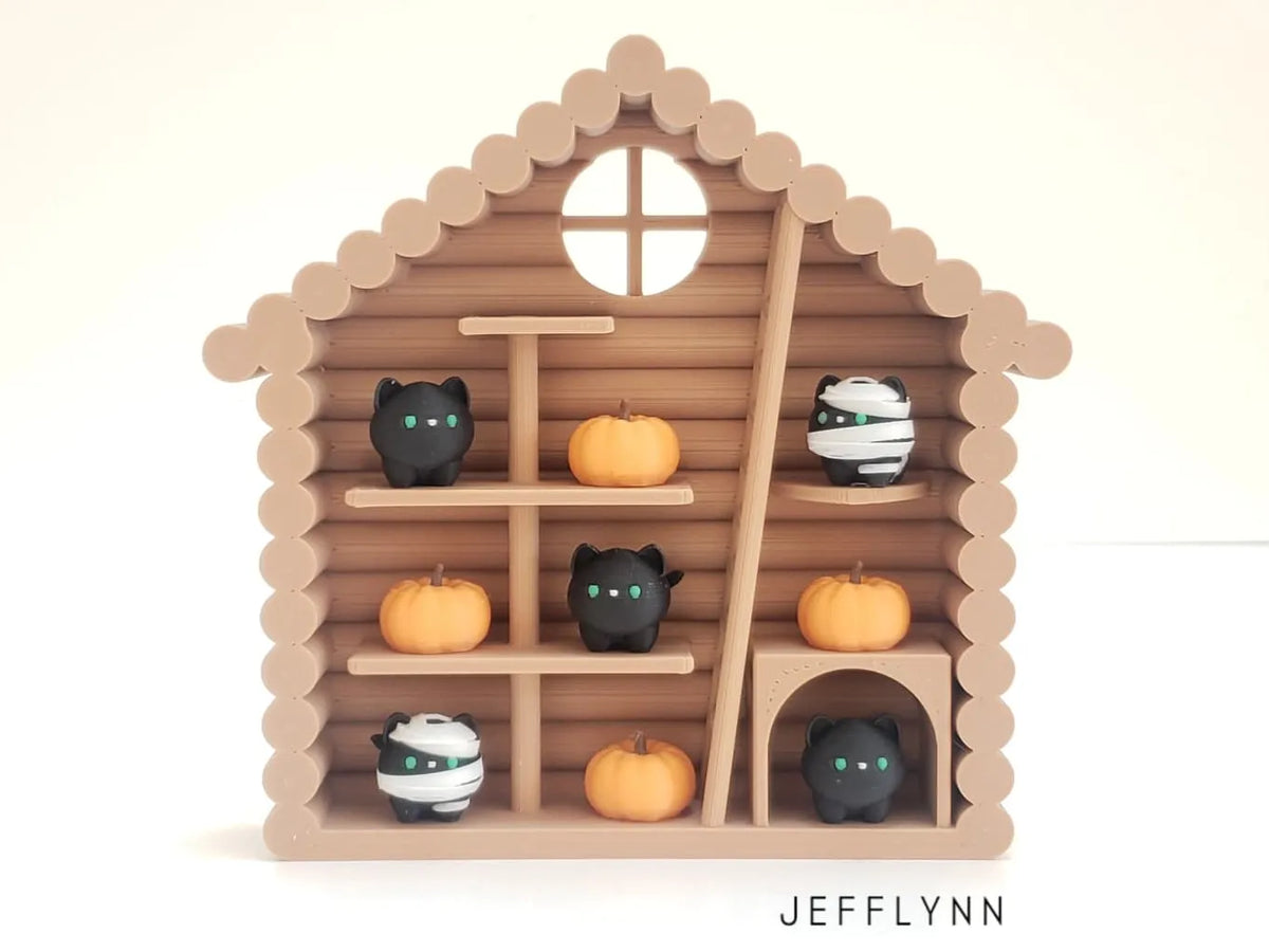 Tic Tac Toe - Cabane d'Halloween (Chat et Citrouille) - Jeux Print