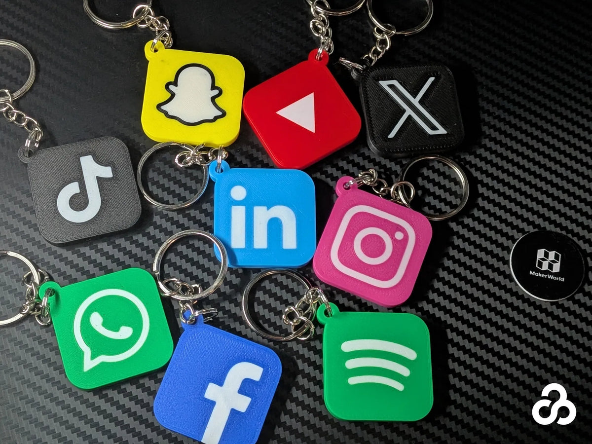Porte-clés avec puce NFC – Connexion réseaux sociaux - NFC Print