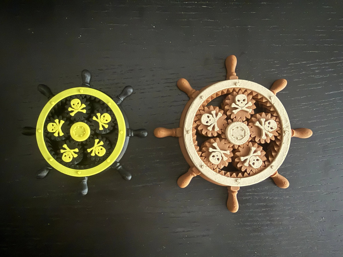 Gouvernail de bateau pirate Jolly Roger Engrenages Fidget Spinner - Jeux Print