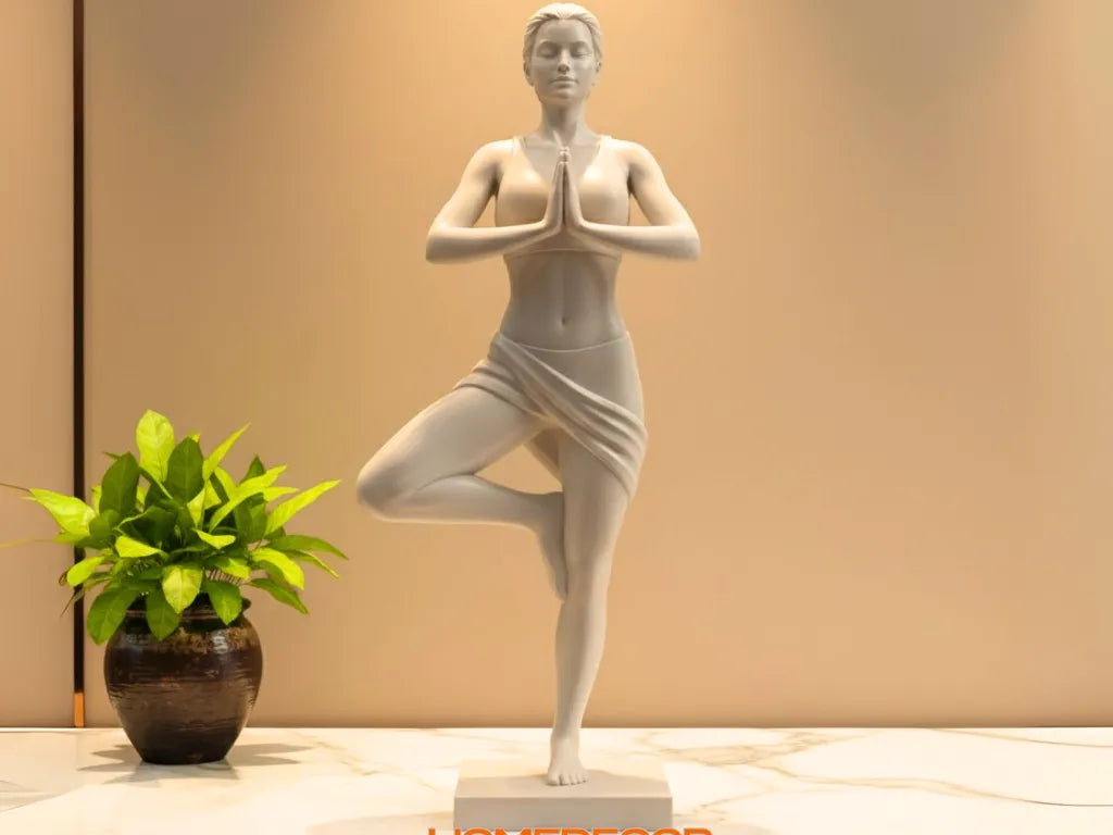 Statue de Yoga La Posture de l'Arbre Sérénité - Sport Print