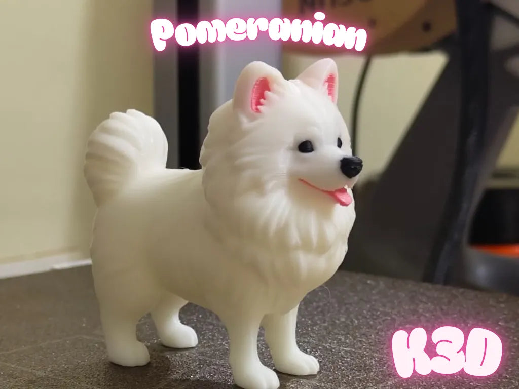 Figurine de Chien Poméranien Mignon - Figurine Print